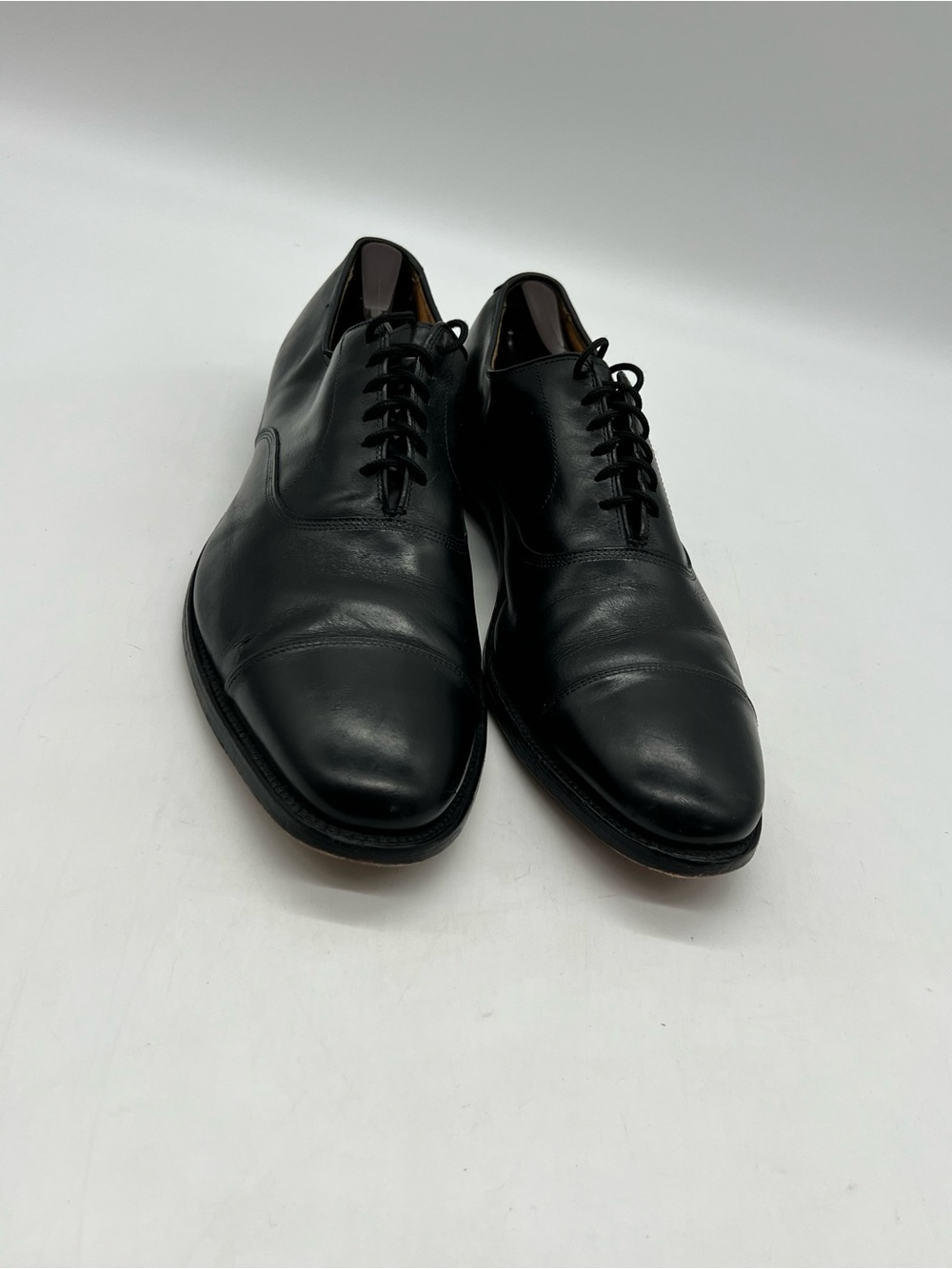 Allen Edmonds Park Avenue Men Size 14B Black Leather Cap toe Dress Shoes.